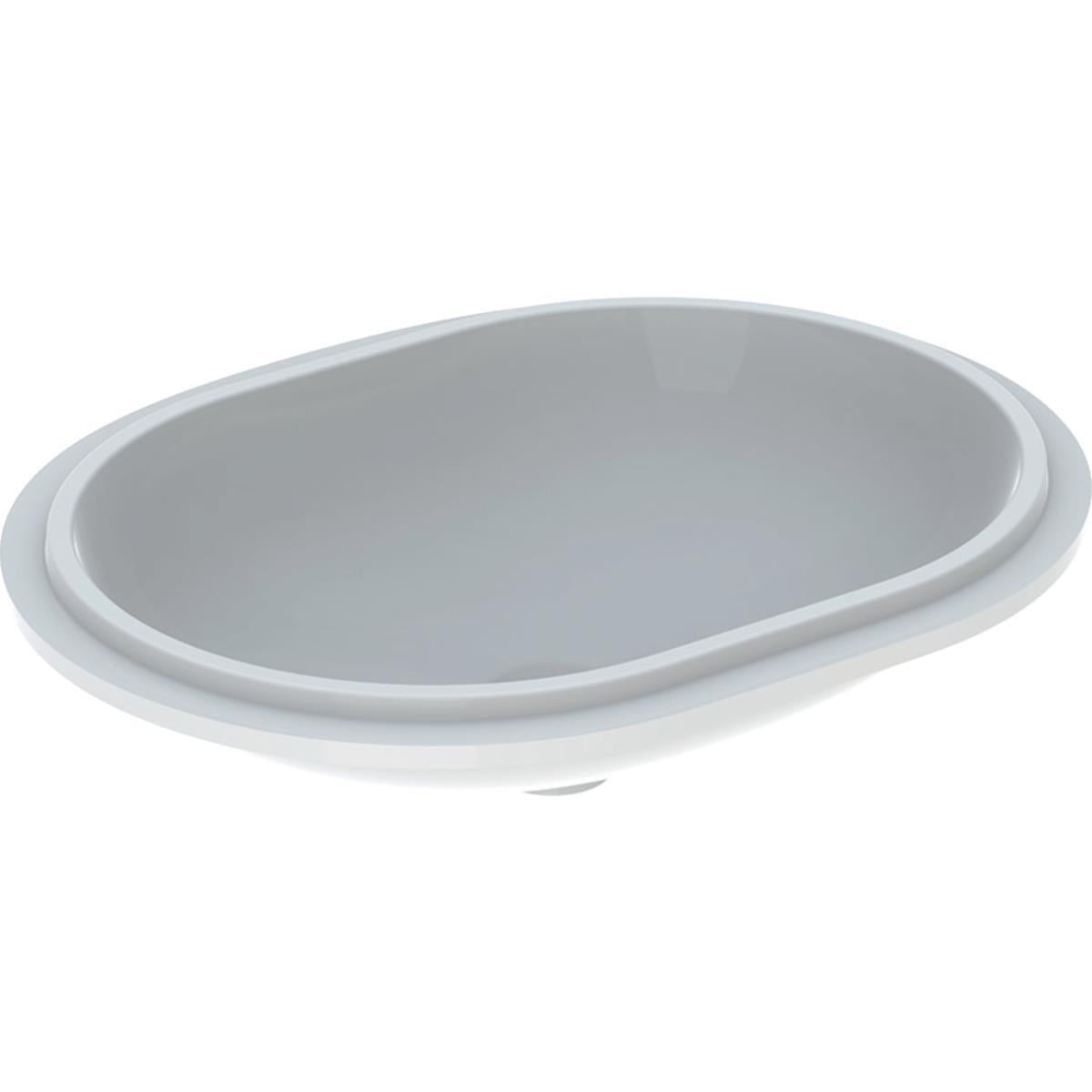 Geberit VariForm tezgah altı lavabo, eliptik, taşma deliksiz, 55x40 cm - 500.758.01.2