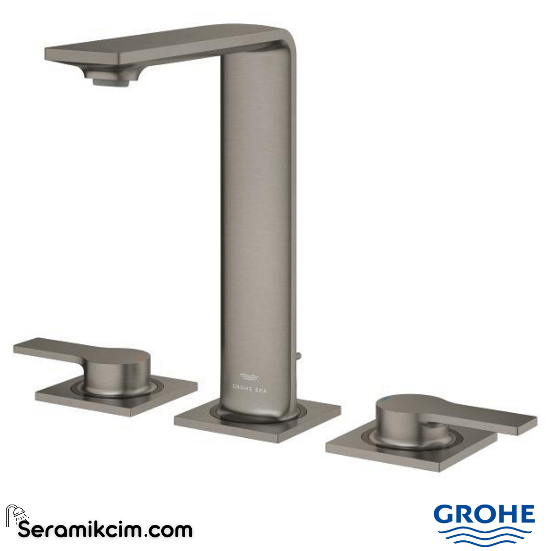 Grohe Allure 3 Delikli Ankastre Lavabo Bataryası, Fırçalı Sert Grafit 20188AL1