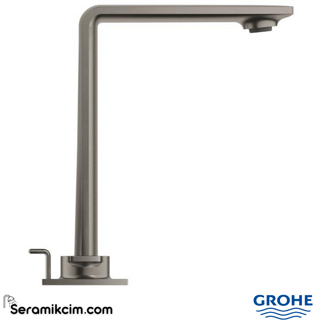 Grohe Allure 3 Delikli Ankastre Lavabo Bataryası, Fırçalı Sert Grafit 20188AL1