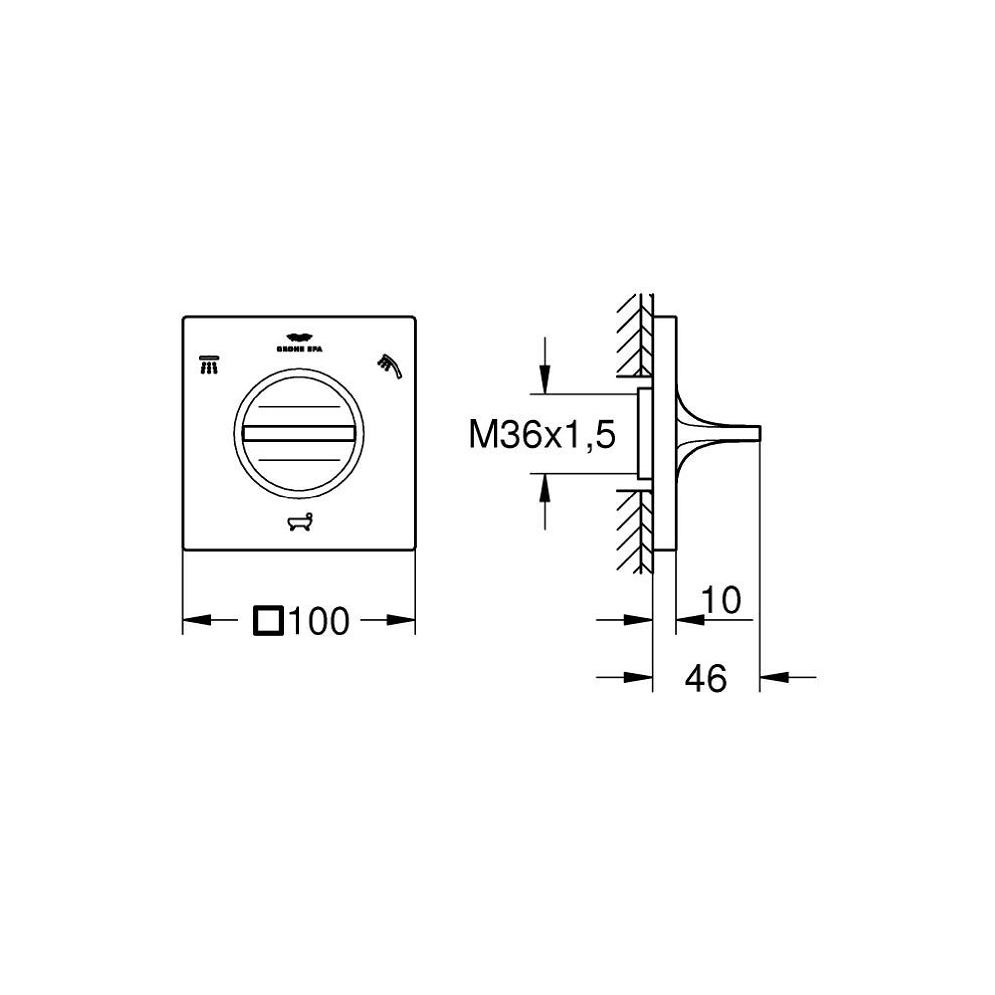 Grohe Allure 3 Yollu Yönlendirici Fırçalı Altın 19590GN1