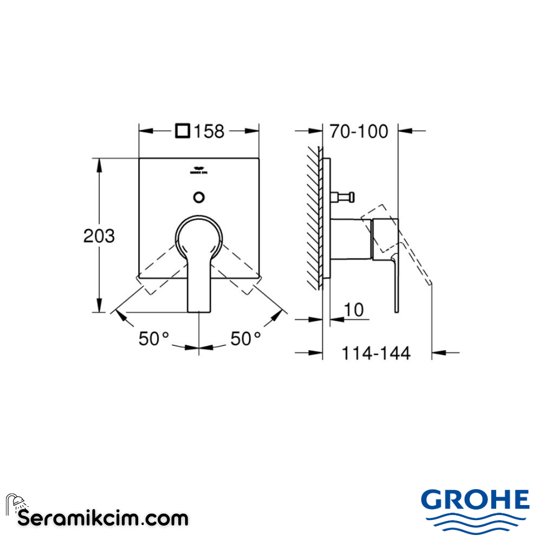 Grohe Allure Ankastre Banyo/Duş Bataryası Krom 19315001 - 19315001