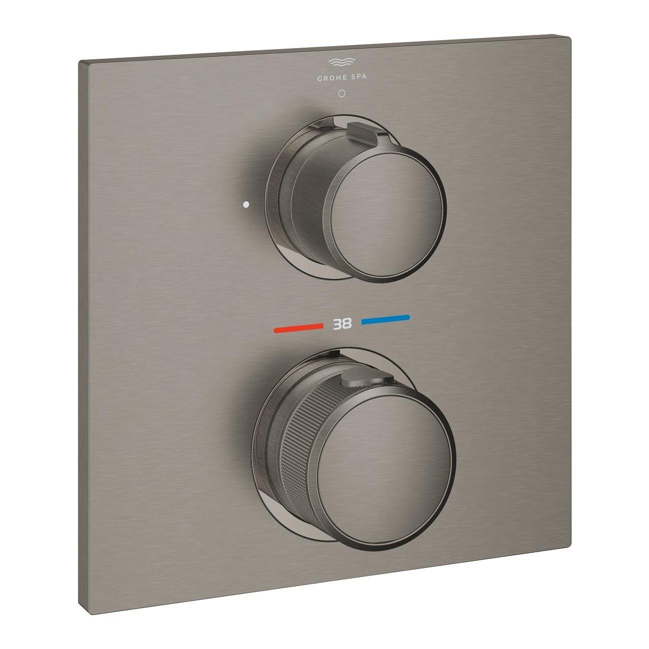 Grohe Allure Ankastre Termostatik Duş Bataryası (Sıva Üstü Grubu), Fırçalı Sert Grafit 19380AL2