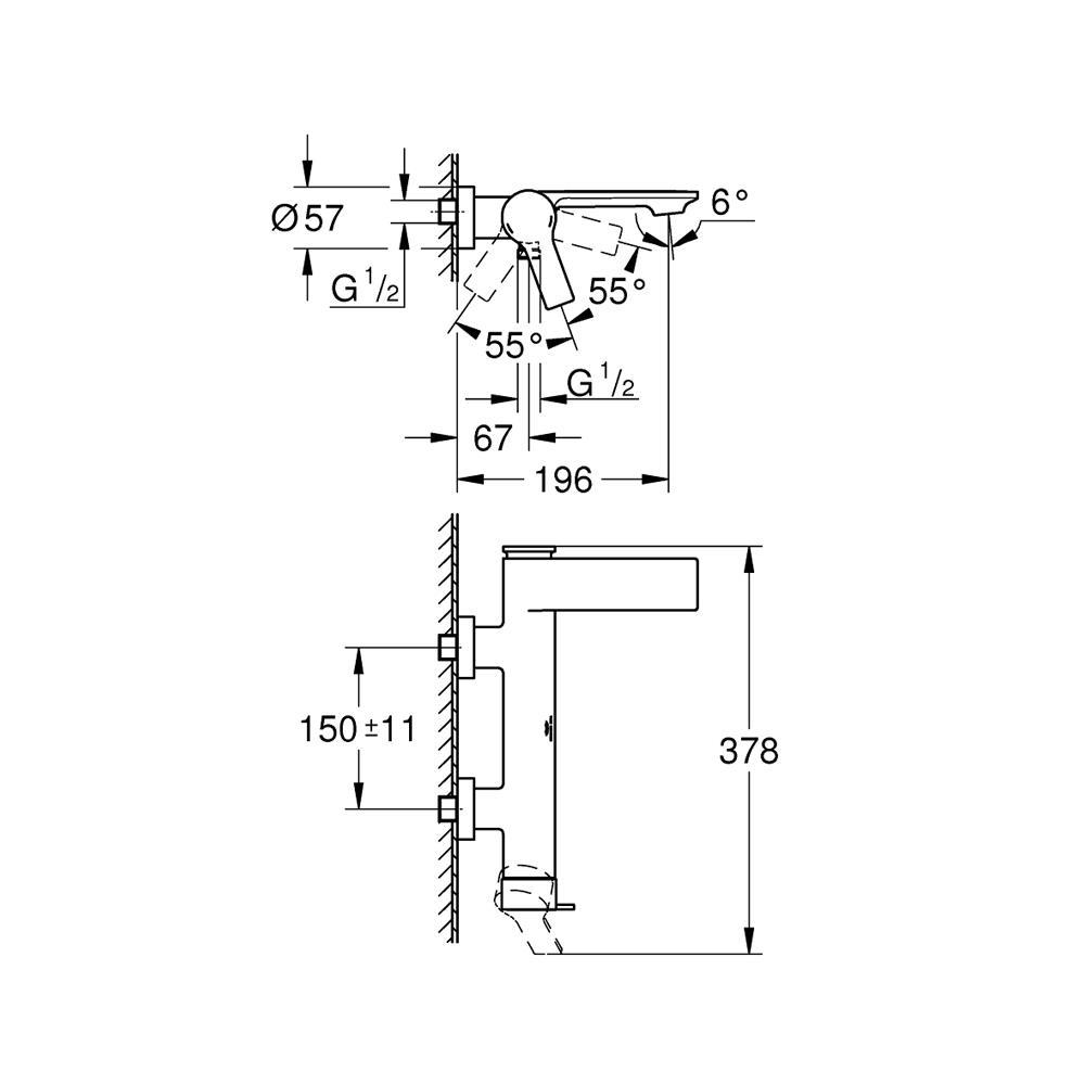 Grohe Allure Banyo Bataryası - 32826001 - 32826001