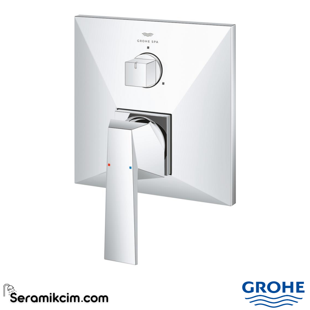 Grohe Allure Brilliant Ankastre Banyo ve Duş Bataryası (Sıva Üstü Grubu), 3 Yollu Krom 24340000 - 24340000