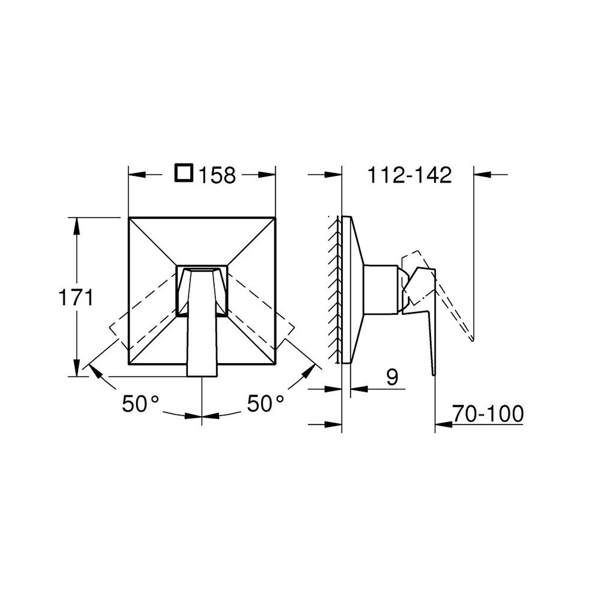 Grohe Allure Brilliant Ankastre Duş Bataryası (Sıva Üstü Grubu) Paslanmaz Çelik 24277DC0