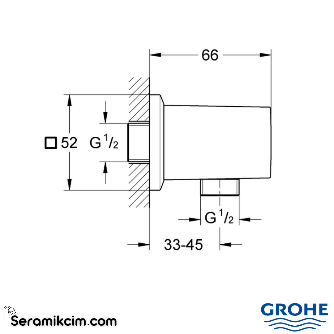 Grohe Allure Brilliant Duş Çıkış Dirseği 26850000 - 26850000