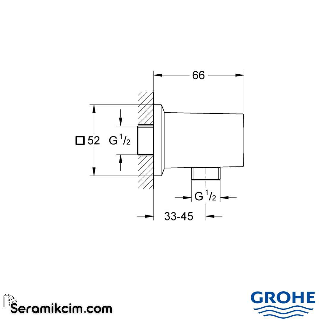 Grohe Allure Brilliant Duş Çıkış Dirseği, Paslanmaz Çelik 27707DC0 - 27707DC0