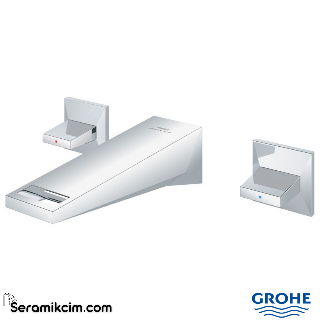 Grohe Allure Brilliant M-Boy, 3 Delikli Ankastre Lavabo Bataryası (Sıva Üstü Grubu) 20628000