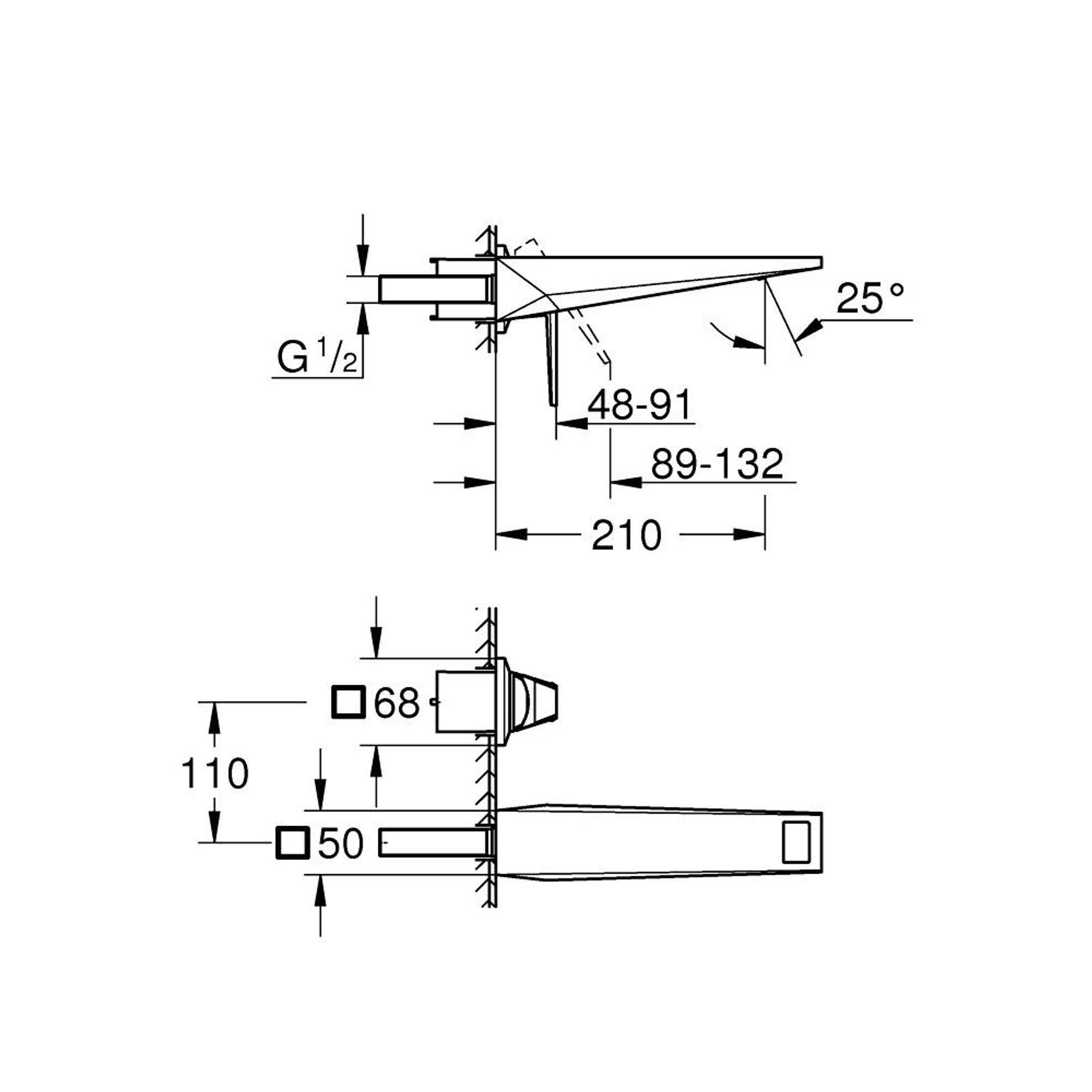 Grohe Allure Brilliant Private Collection Ankastre 2 Delikli Lavabo Bataryası M Boy Fırçalı Sert Grafit 29517AL0