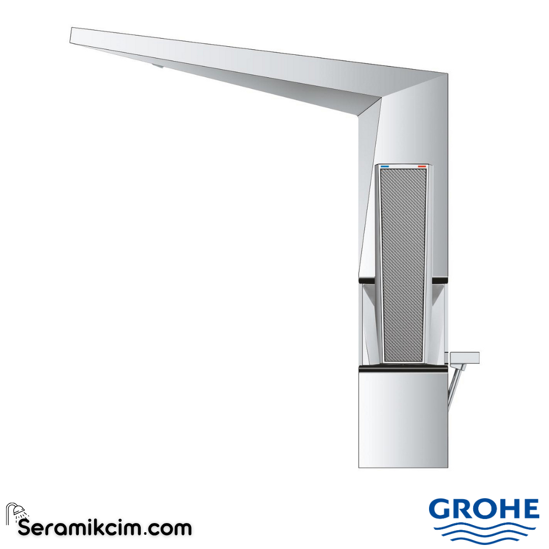 Grohe Allure Brilliant Private Collection L-Boy Sifon Kumandalı Yüksek Lavabo Bataryası Krom 24400000 - 24400000