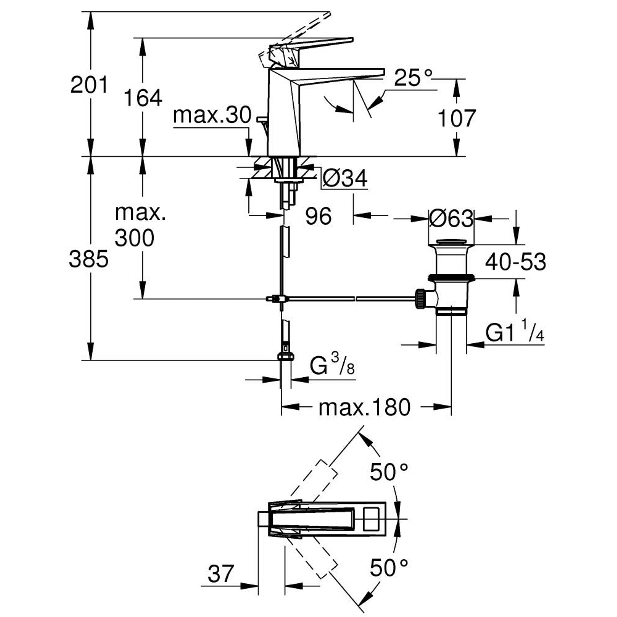 Grohe Allure Brilliant Private Collection Lavabo Bataryası M Boy Paslanmaz Çelik 24398DC0