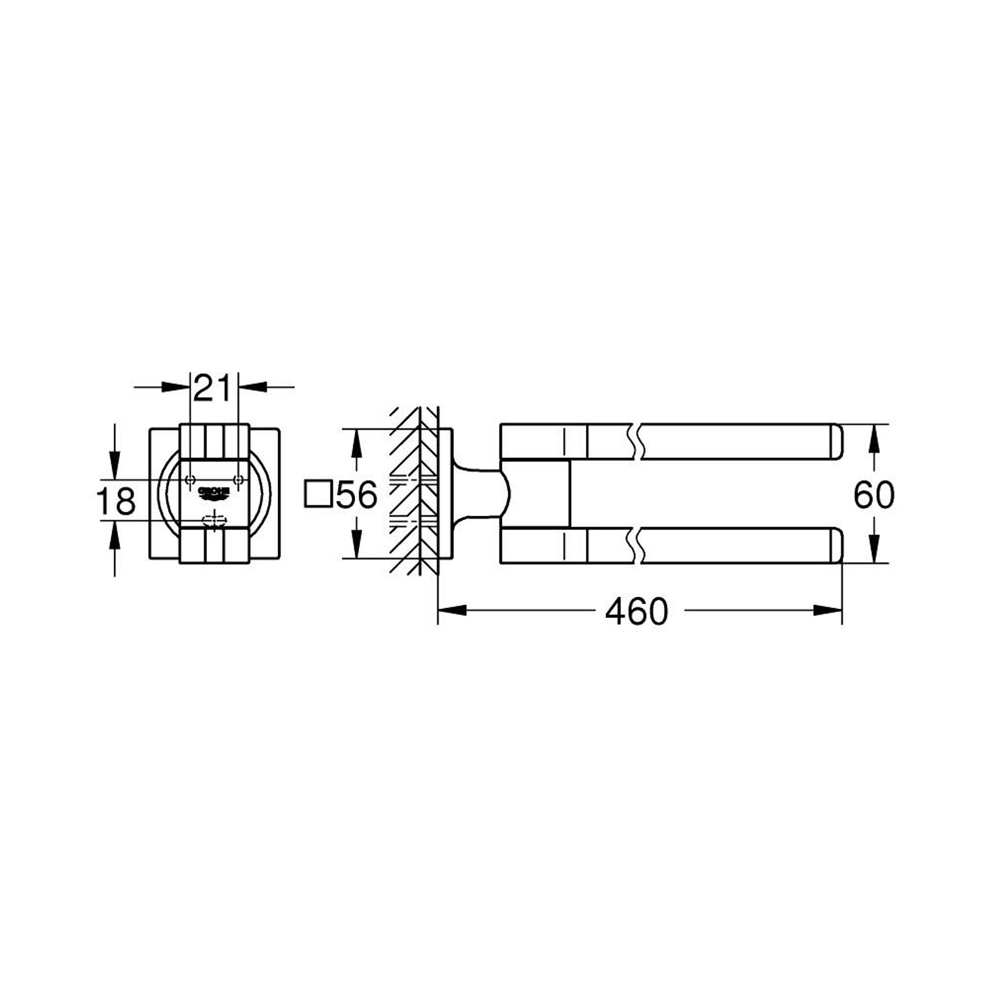 Grohe Allure Çift Havluluk Fırçalı Bakır 40342DL1