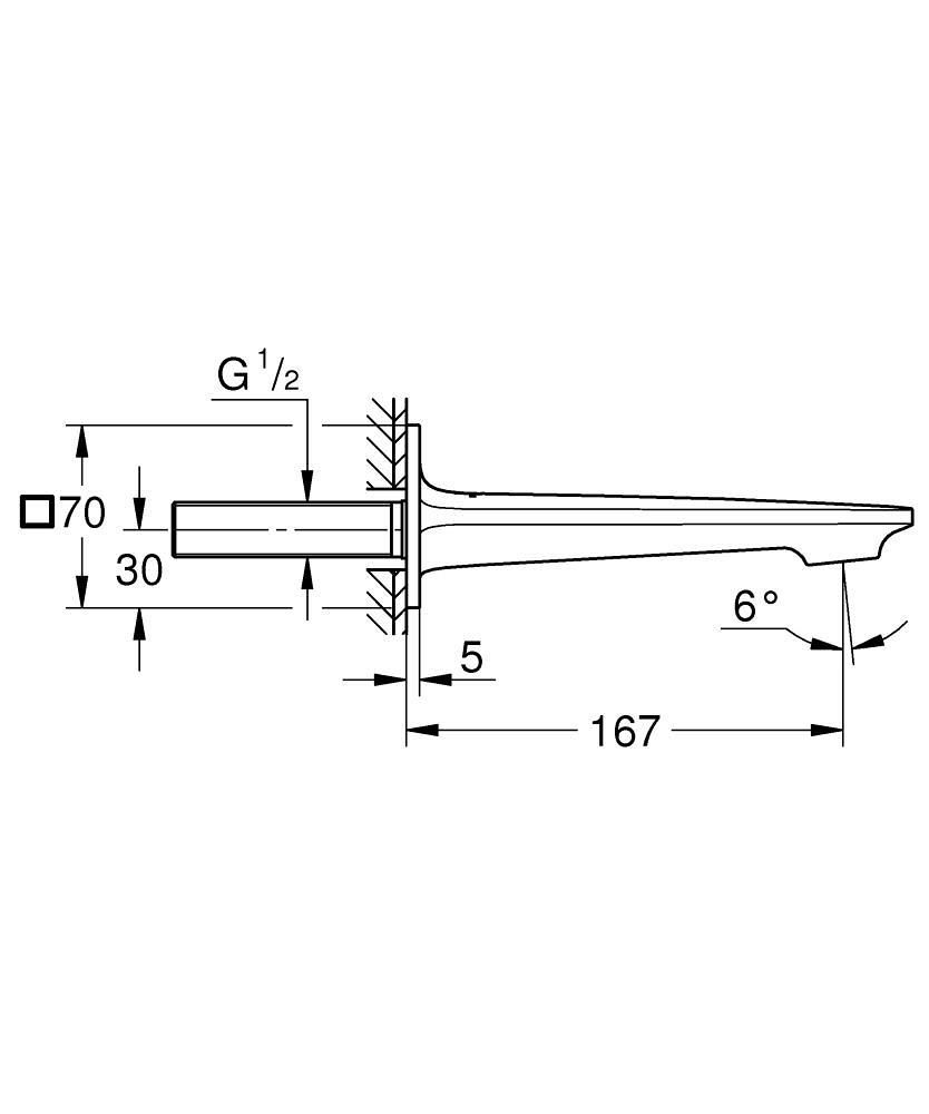 Grohe Allure Çıkış Ucu, Paslanmaz Çelik 13264DC1