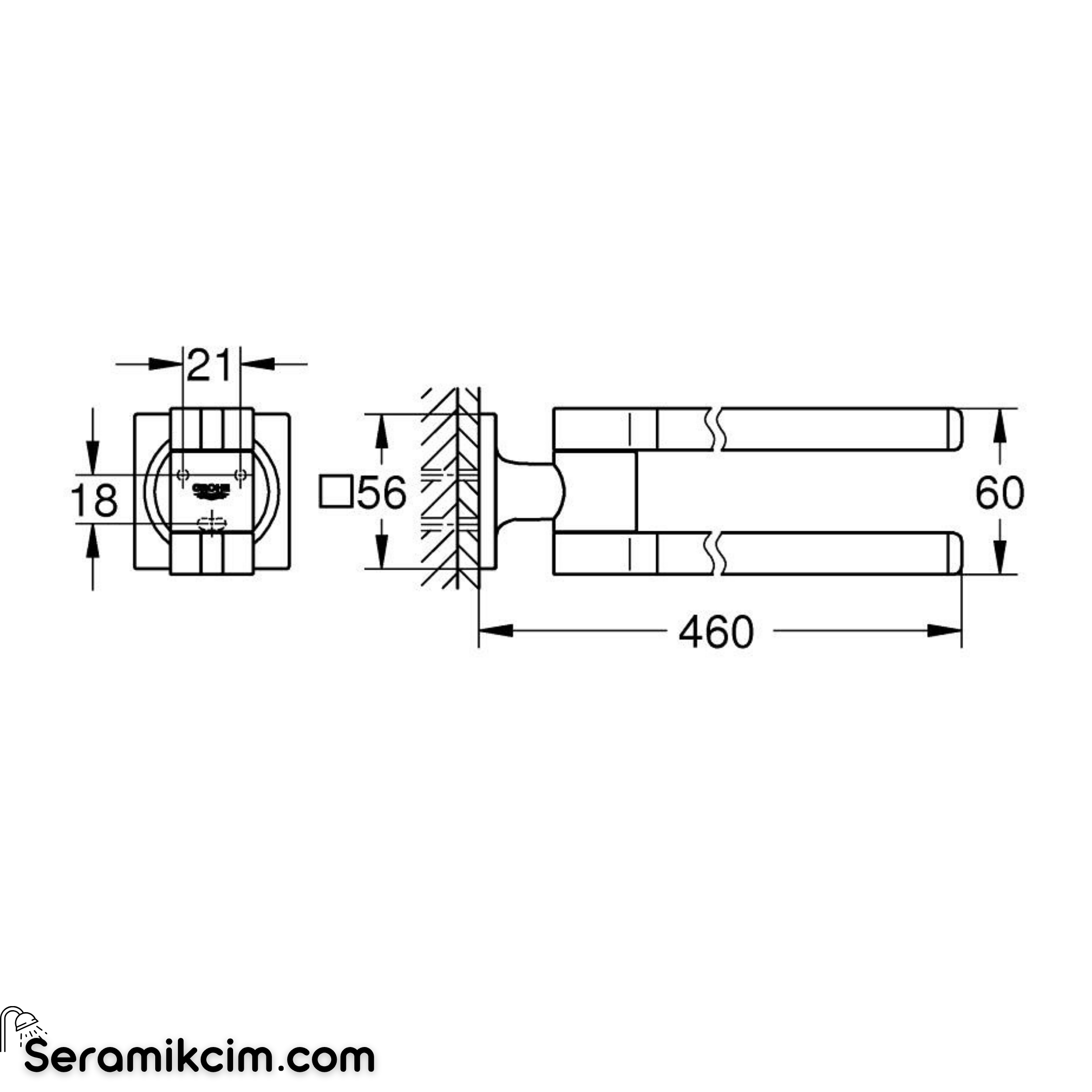 Grohe Allure Havluluk, 42 cm Krom 40342001