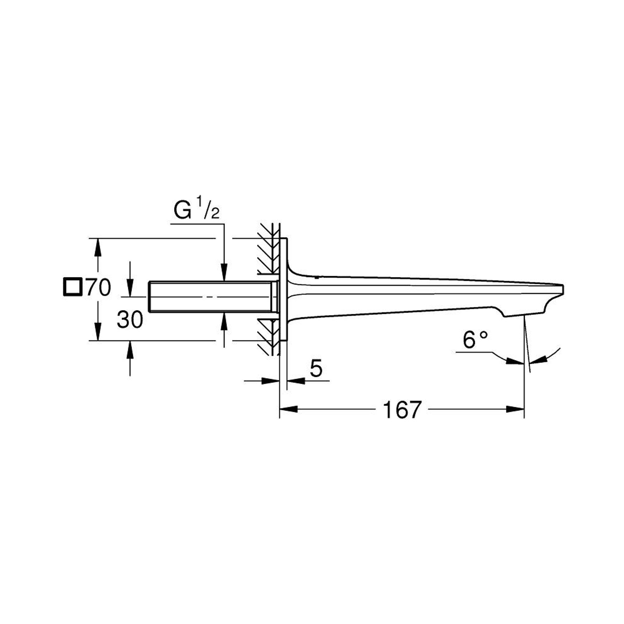Grohe Allure New çıkış ucu duvar dışı Krom 13264001