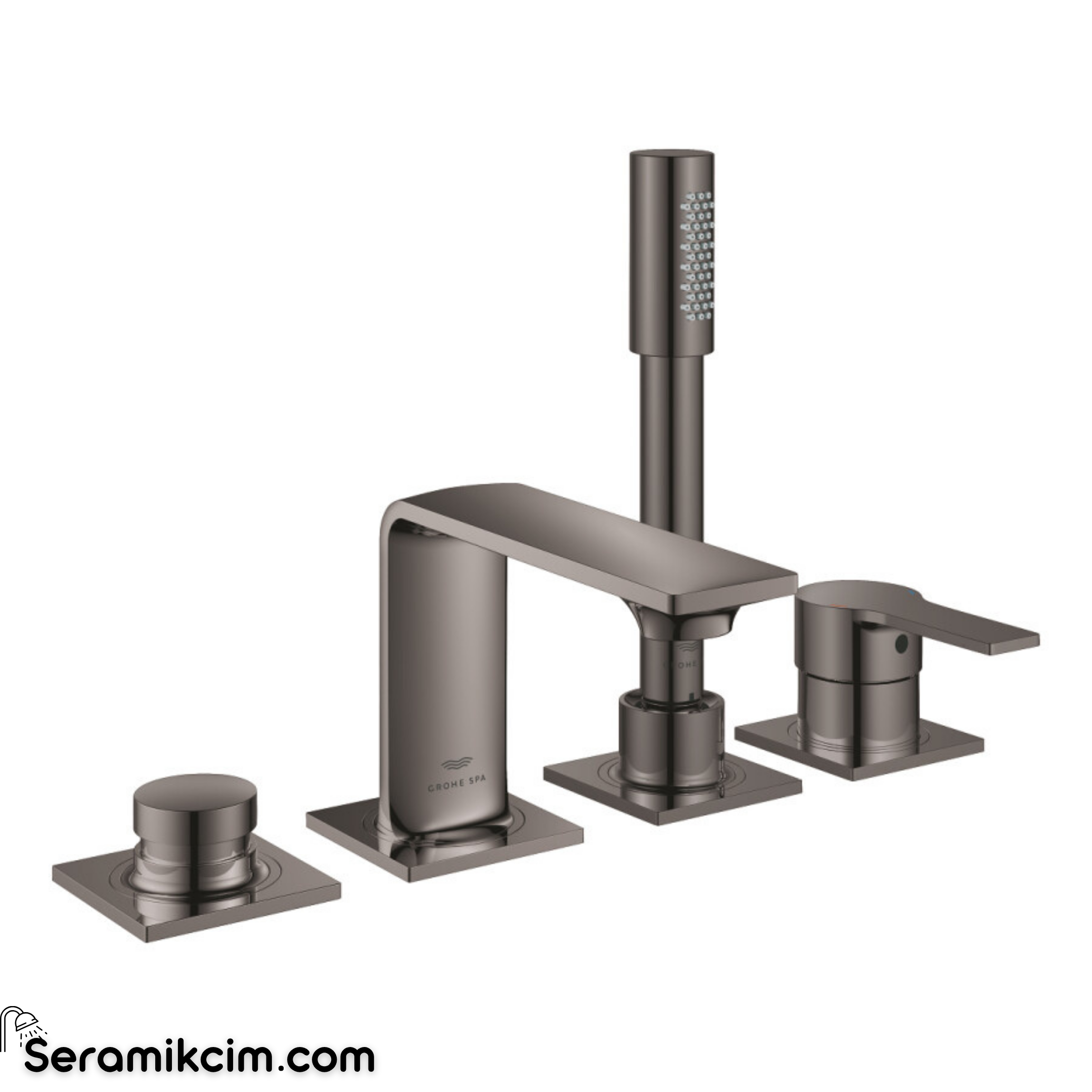 Grohe Allure New Dört Delikli Küvet Bataryası Sert Grafit 19316A01