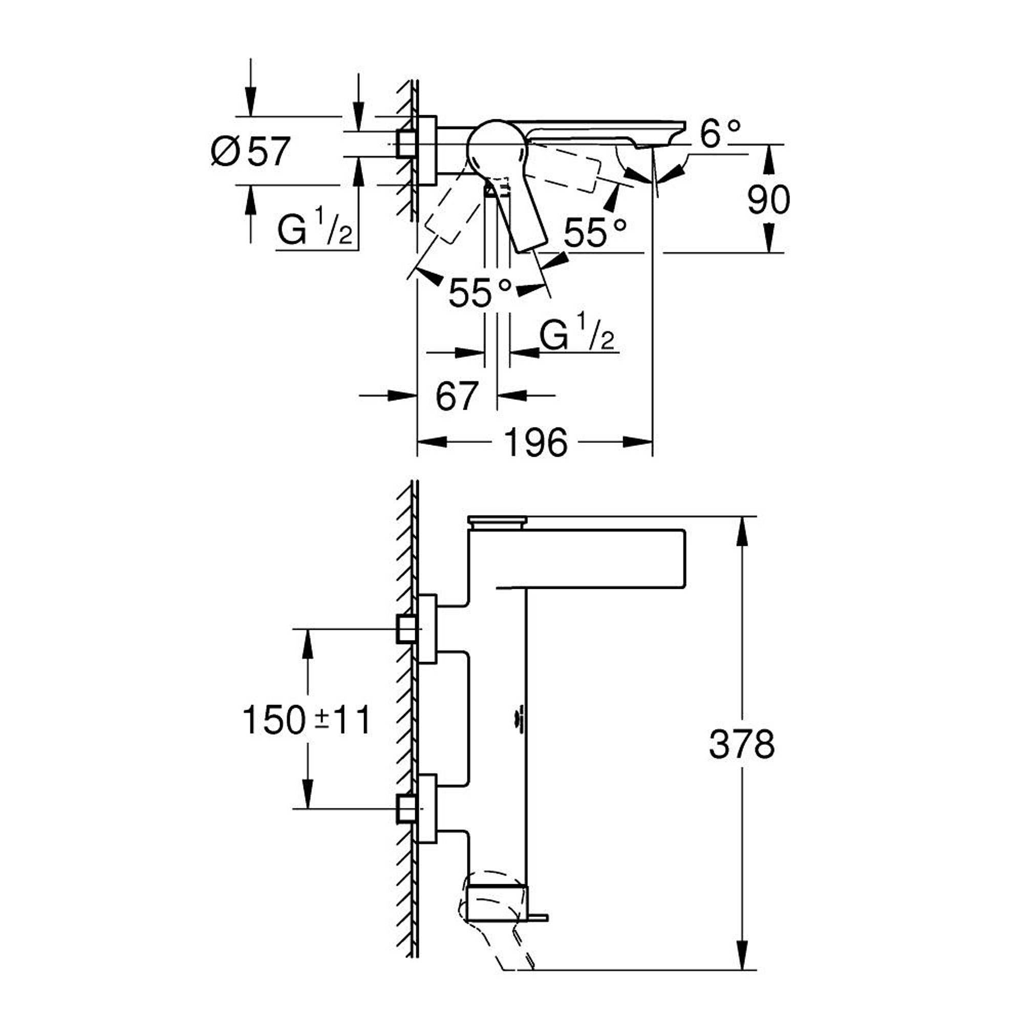 Grohe Allure Sıva Üstü Küvet Bataryası Fırçalı Bakır 32826DL1