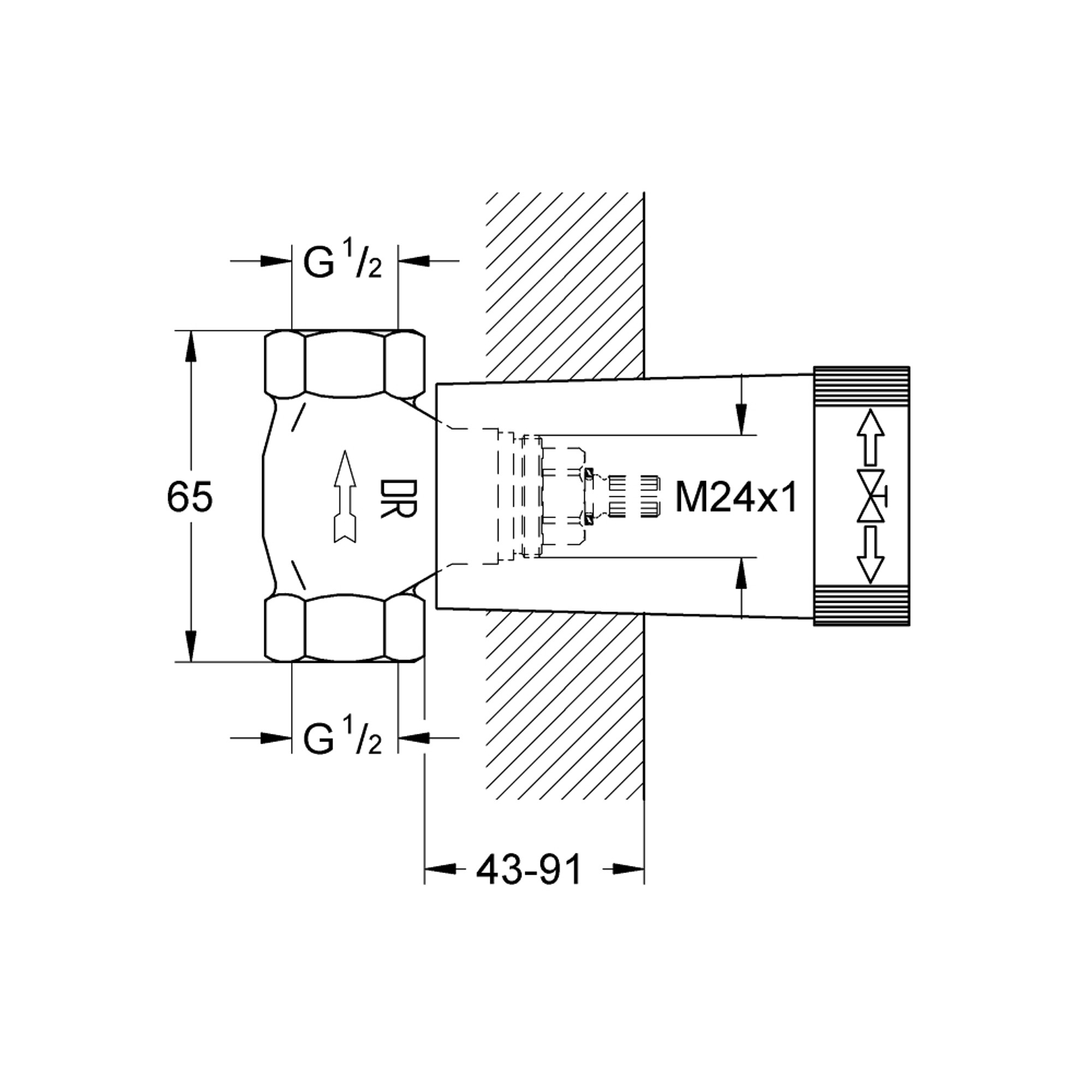 Grohe Ankastre Stop Valf İçin İç Gövde 29032000