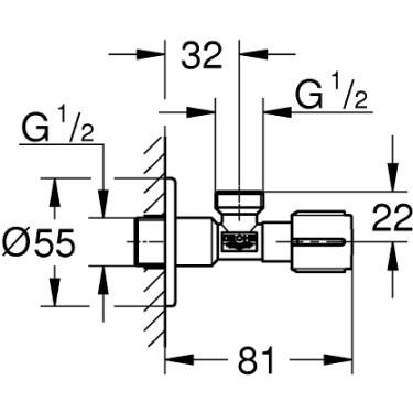 Grohe Ara Musluk (1/2 giriş, 1/2 çıkışlı), Fırçalı Sert Grafit 22041AL0