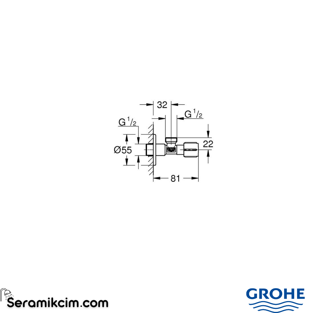 Grohe Ara Musluk (1/2 giriş, 1/2 çıkışlı), Parlak Altın 22041GL0