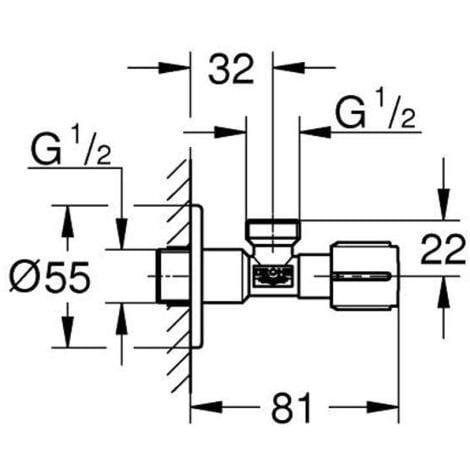 Grohe Ara Musluk (1/2 giriş, 1/2 çıkışlı), Parlak Bakır 22041DA0
