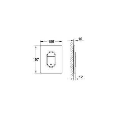 Grohe Arena Cosmopolitan Gömme Rezervuar Kumanda Paneli, Beyaz 38844SH0