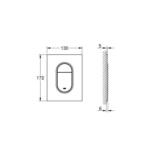 Grohe Arena Cosmopolitan S Gömme Rezervuar Kumanda Paneli, Mat Krom 37624P00