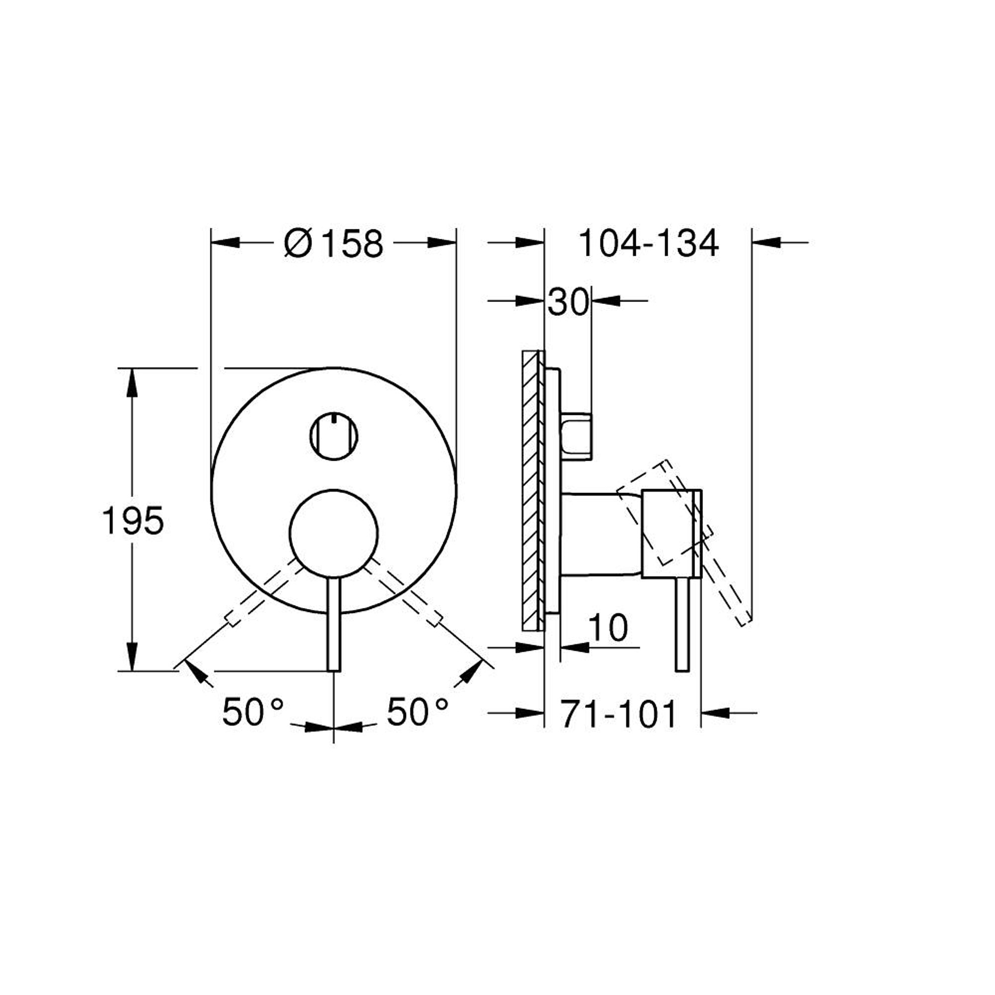 Grohe Atrio 3 Yollu Yönlendiricili Batarya Parlak Bakır 24356DA0