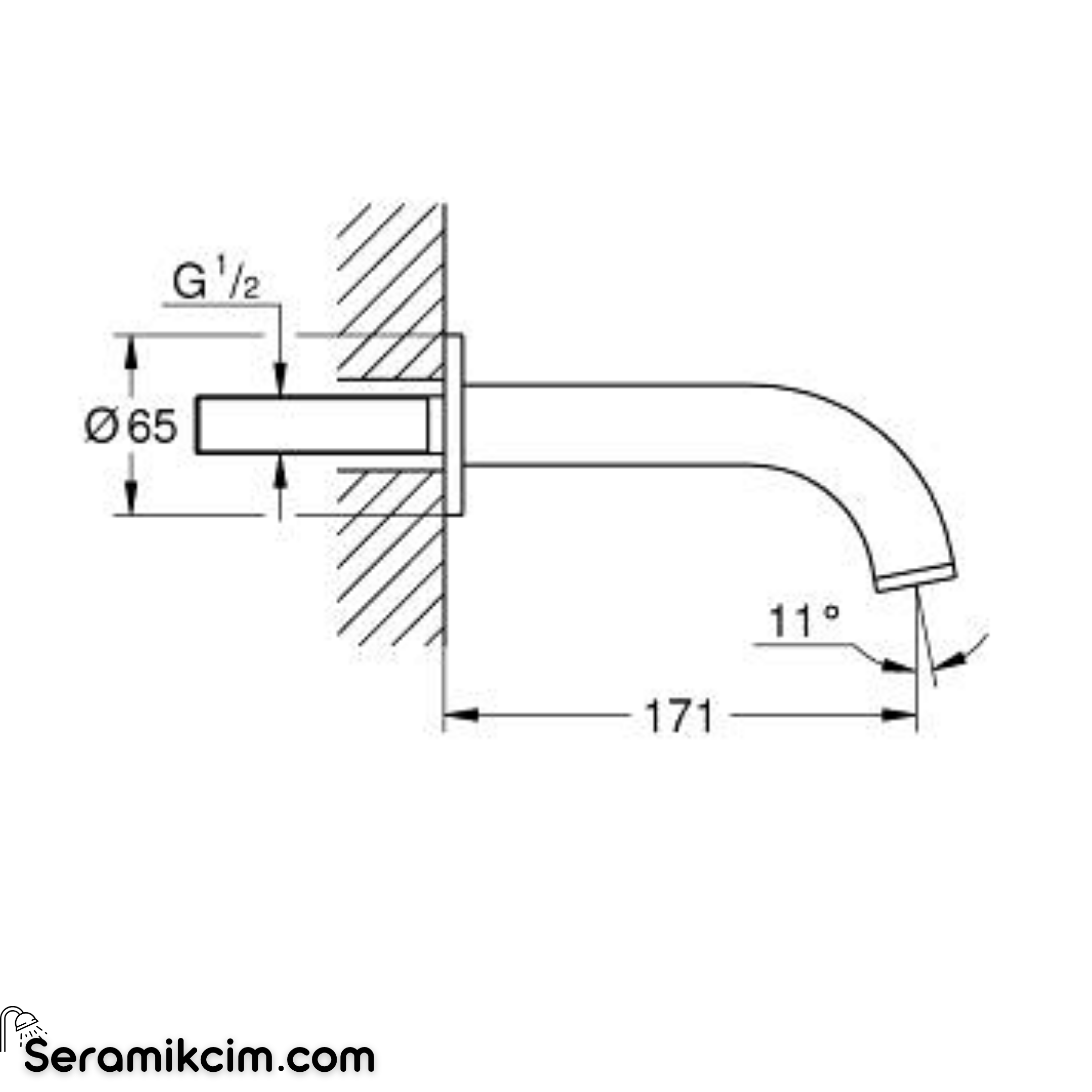 Grohe Atrio Ankastre Çıkış Ucu, Paslanmaz Çelik 13487DC0
