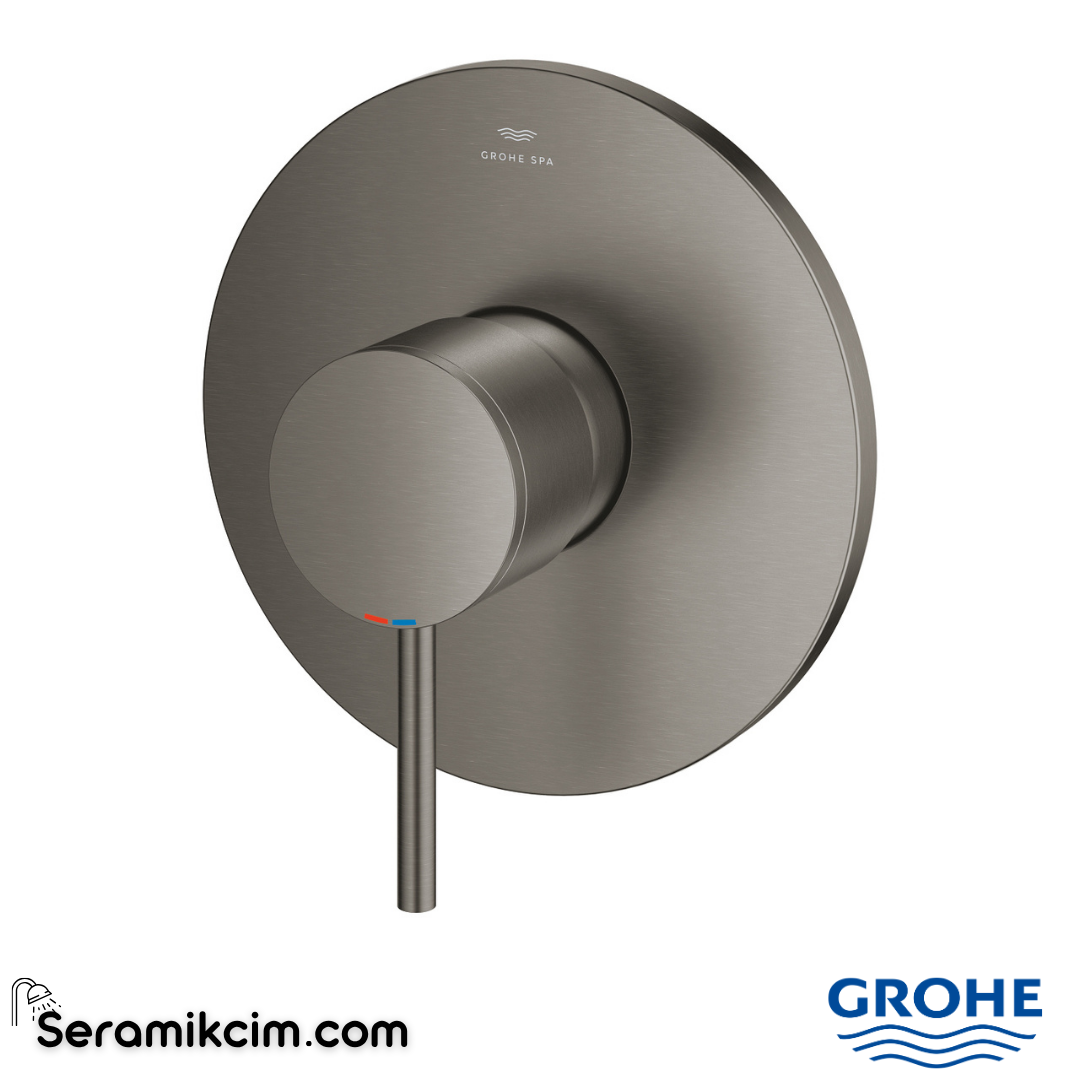 Grohe Atrio Ankastre Duş Bataryası (Sıva Üstü Grubu), Fırçalı Sert Grafit 24354AL0