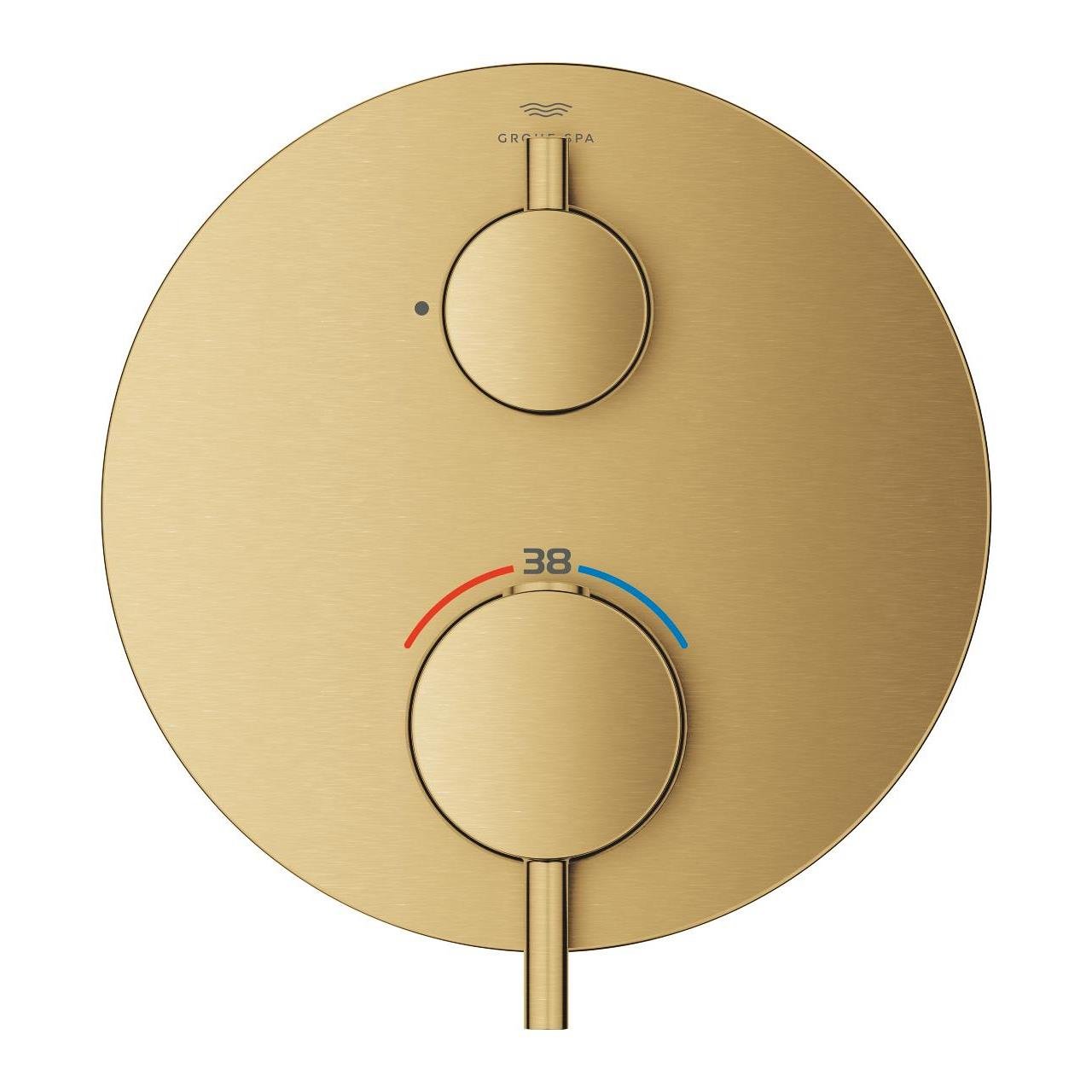 Grohe Atrio Ankastre Termostatik Duş Bataryası (Sıva Üstü Grubu), Tek Çıkışlı, Fırçalı Altın 24357GN0