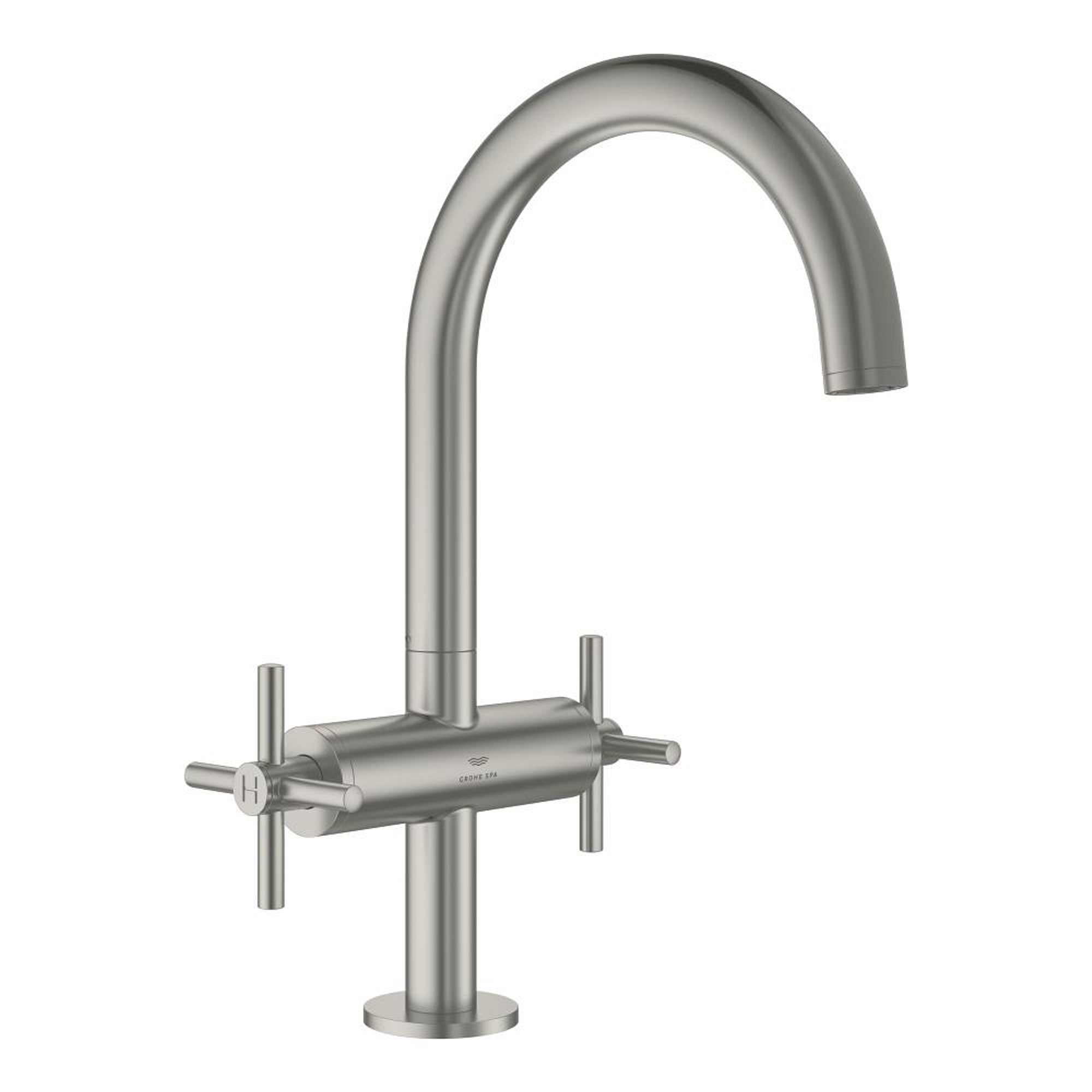 Grohe Atrio Lavabo Bataryası L Boy Saten Çelik (Satin Steel) 21144MS0