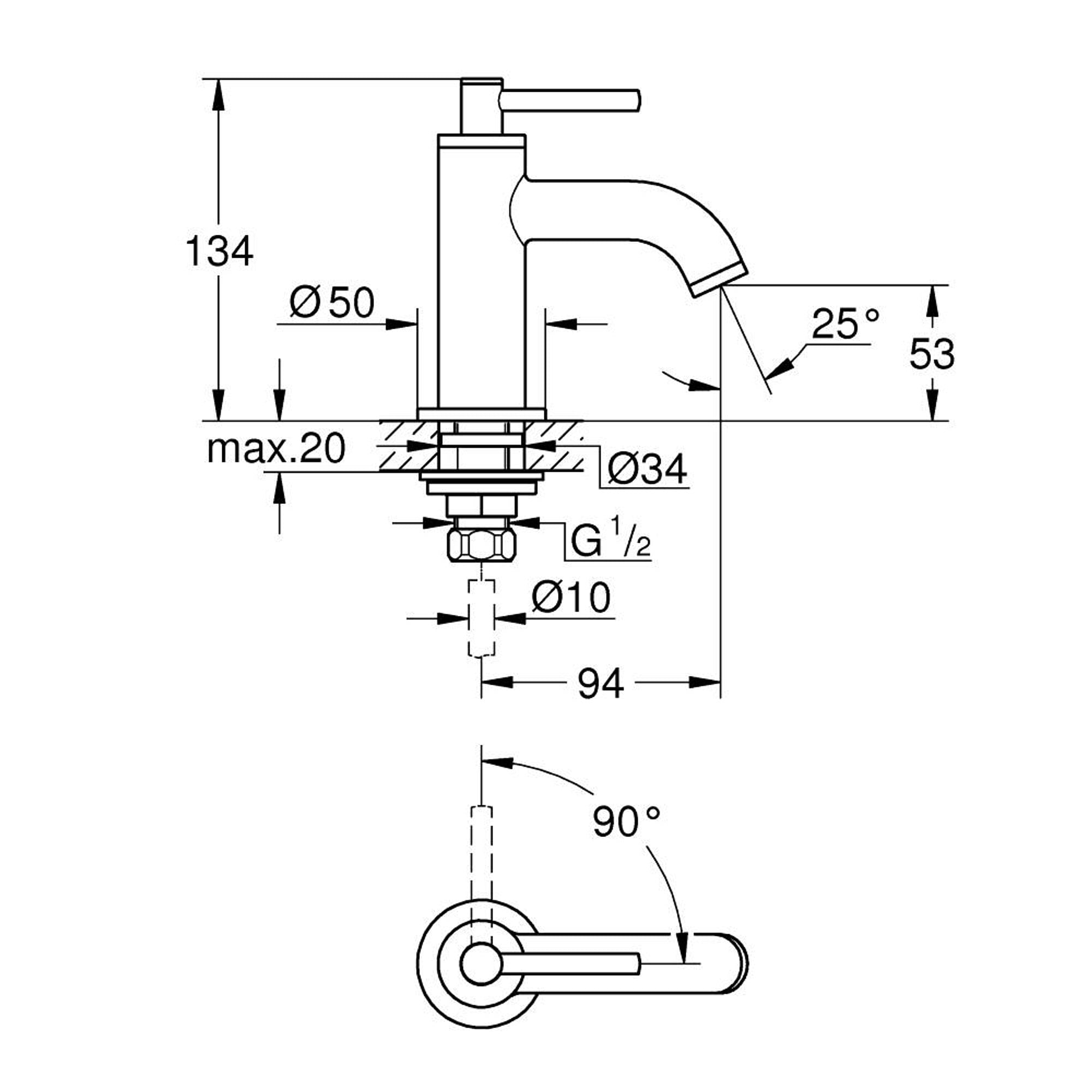 Grohe Atrio Lavabo Musluğu Paslanmaz Çelik 20658DC0