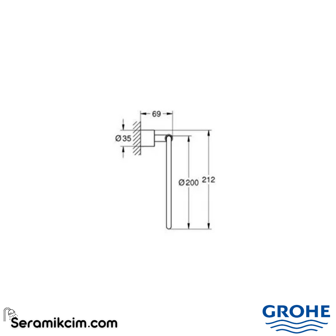 Grohe Atrio New Towel Ring 40887000 - 40887000