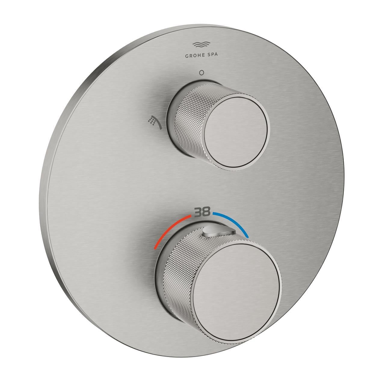 Grohe Atrio Private Collection Ankastre Termostatik Banyo Bataryası (2 Yollu, Sıva Üstü Grubu), Paslanmaz Çelik 24396DC0