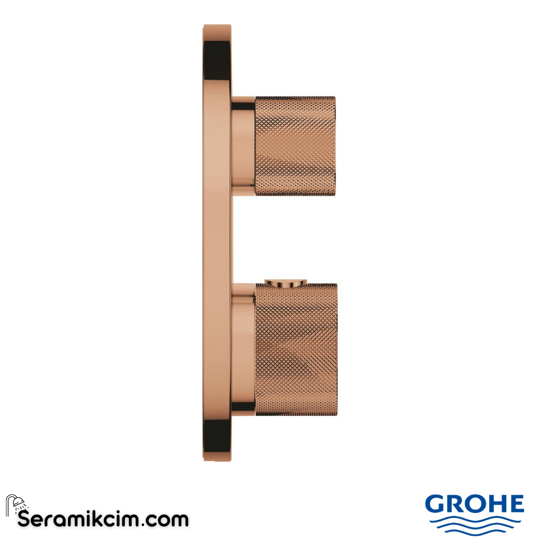 Grohe Atrio Private Collection Ankastre Termostatik Banyo Bataryası (2 Yollu, Sıva Üstü Grubu), Parlak Bakır 24396DA0