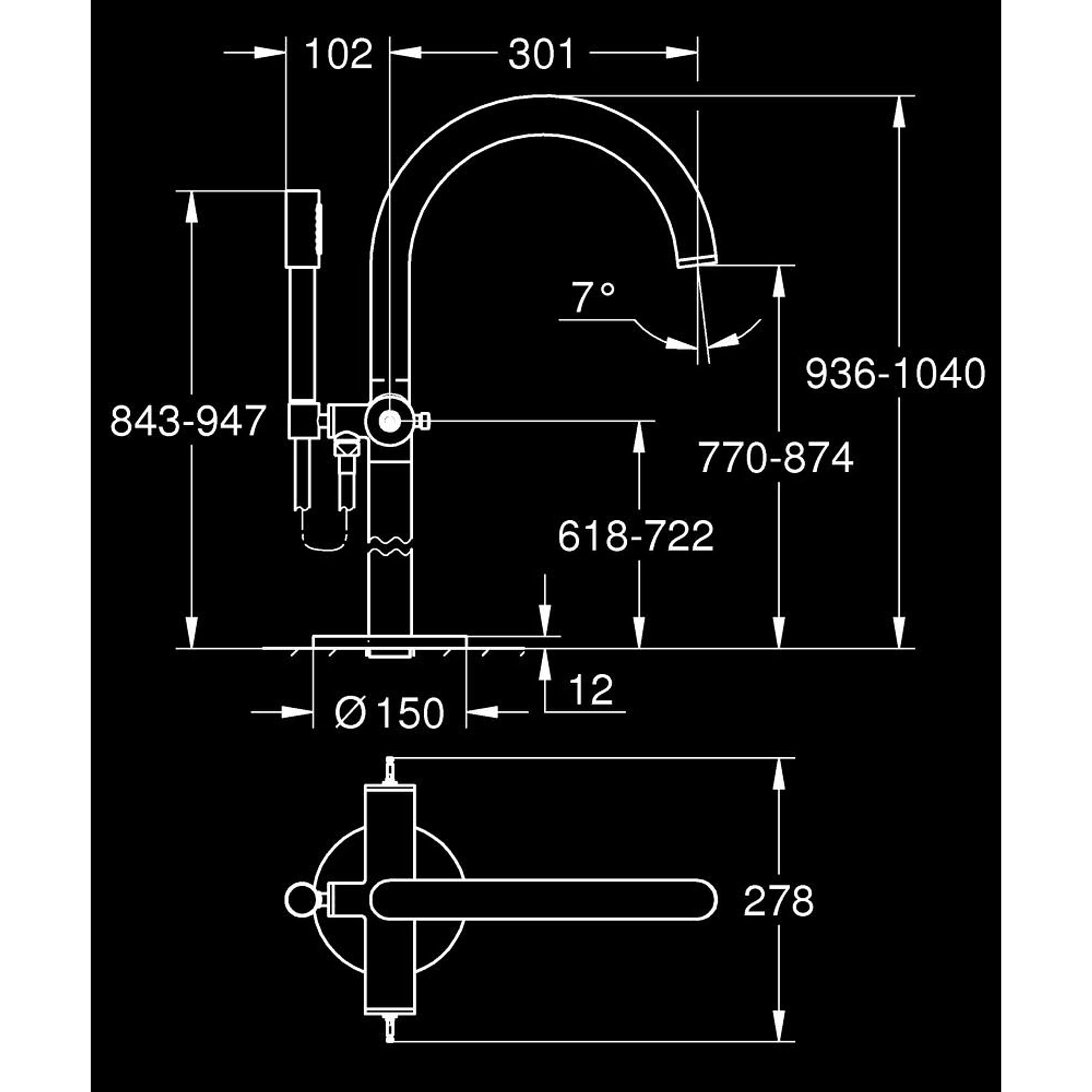 Grohe Atrio Private Collection Yerden Küvet Bataryası (Sıva Üstü Grubu) Parlak Altın 25227GL0