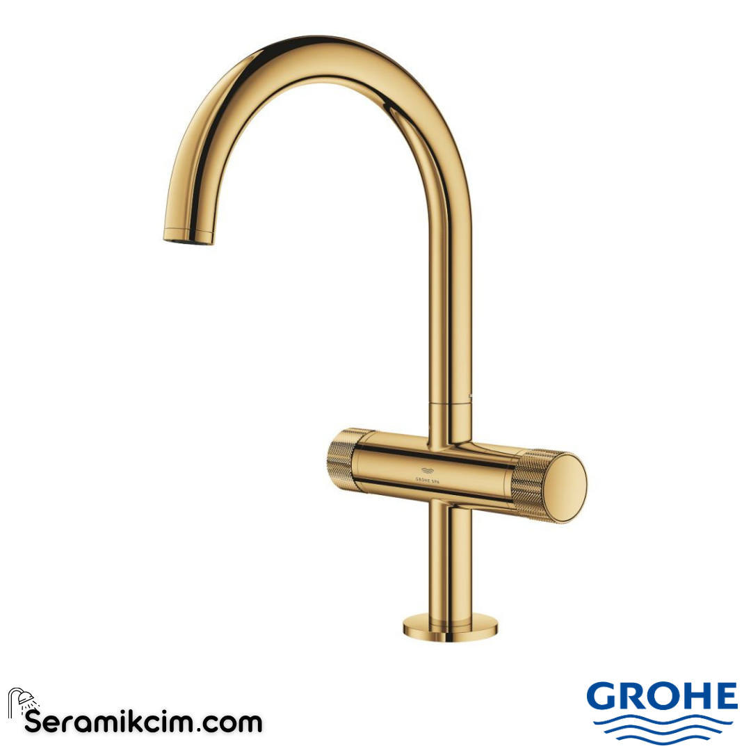 Grohe Atrio Private Collection Yüksek Lavabo Bataryası, (L-Boy) Parlak Altın 21138GL0 - 21138GL0