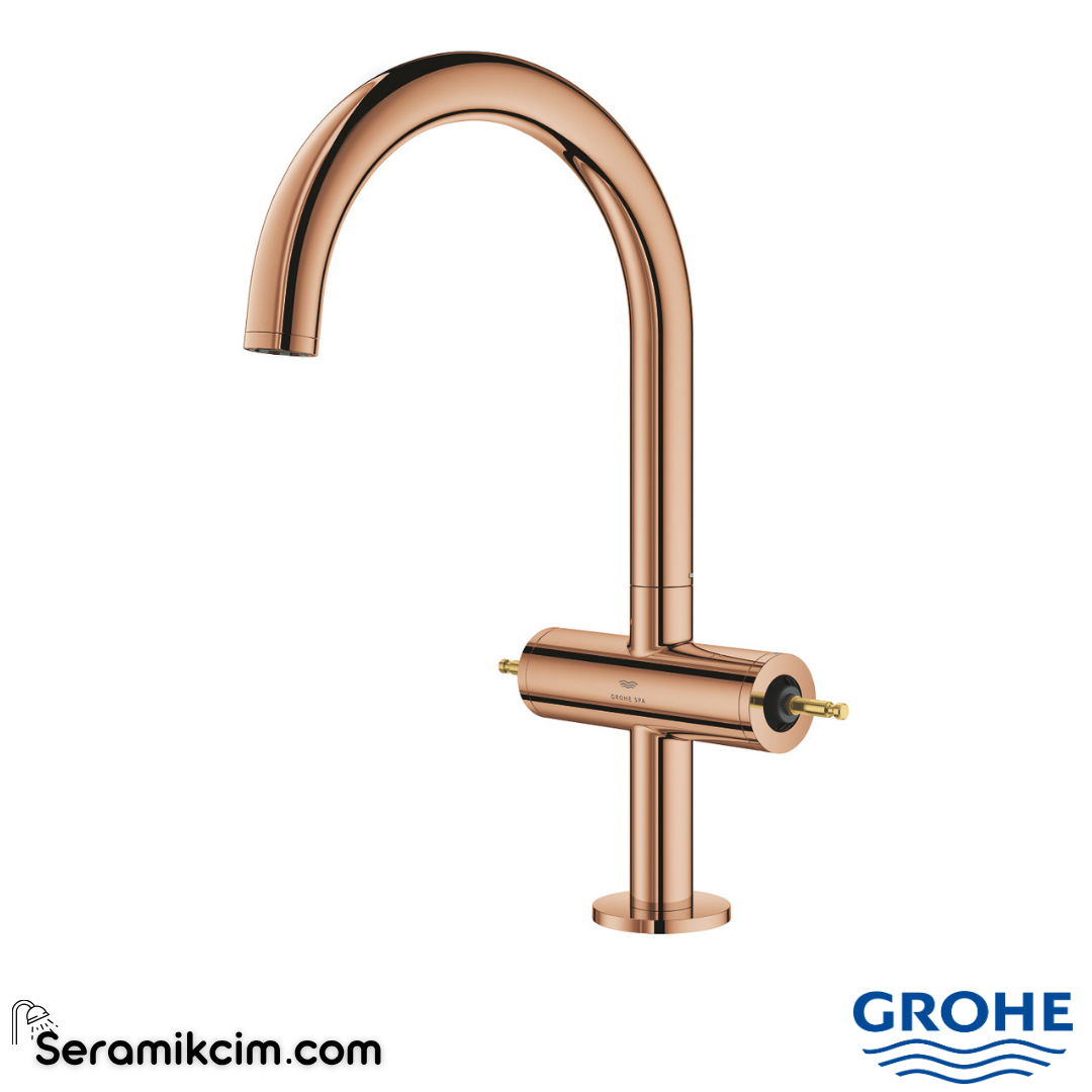 Grohe Atrio Private Collection Yüksek Lavabo Bataryası (L-Boy), Parlak Bakır 21134DA0 - 21134DA0