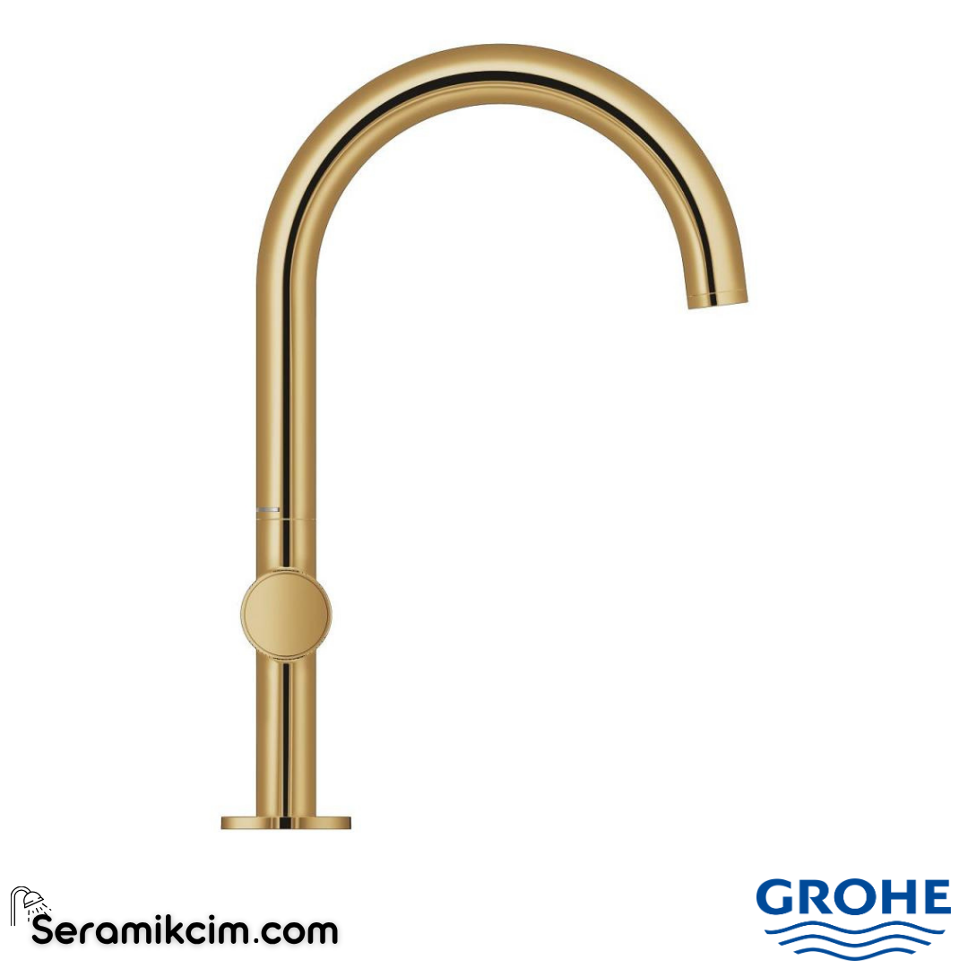 Grohe Atrio Private Collection Yüksek Lavabo Bataryası, (L-Boy) Parlak Altın 21138GL0 - 21138GL0