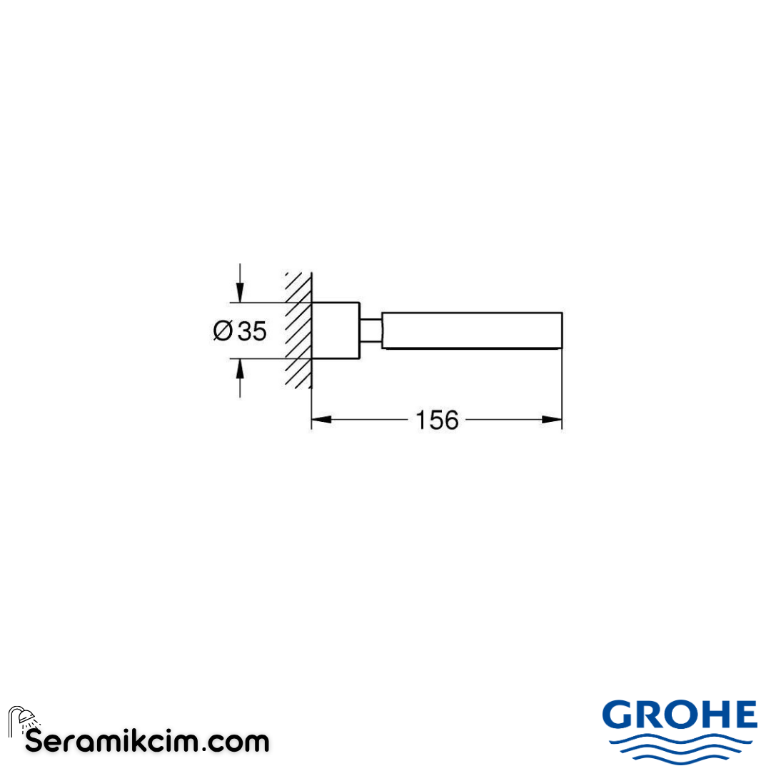 Grohe Atrio Sabunluk Tutacağı, Fırçalı Sert Grafit 40885AL0 - 40885AL0