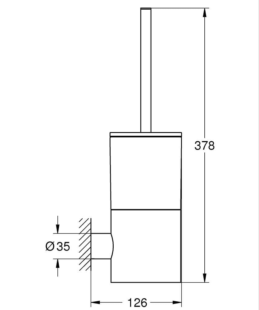 Grohe Atrio Tuvalet Fırçalığı, Paslanmaz Çelik 40892DC0