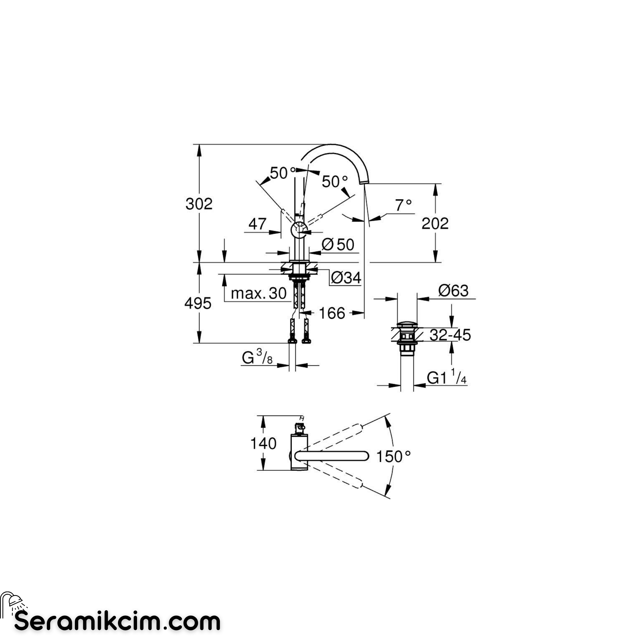 Grohe Atrio Yüksek Lavabo Bataryası (L-Boy), Parlak Bakır 24362DA0