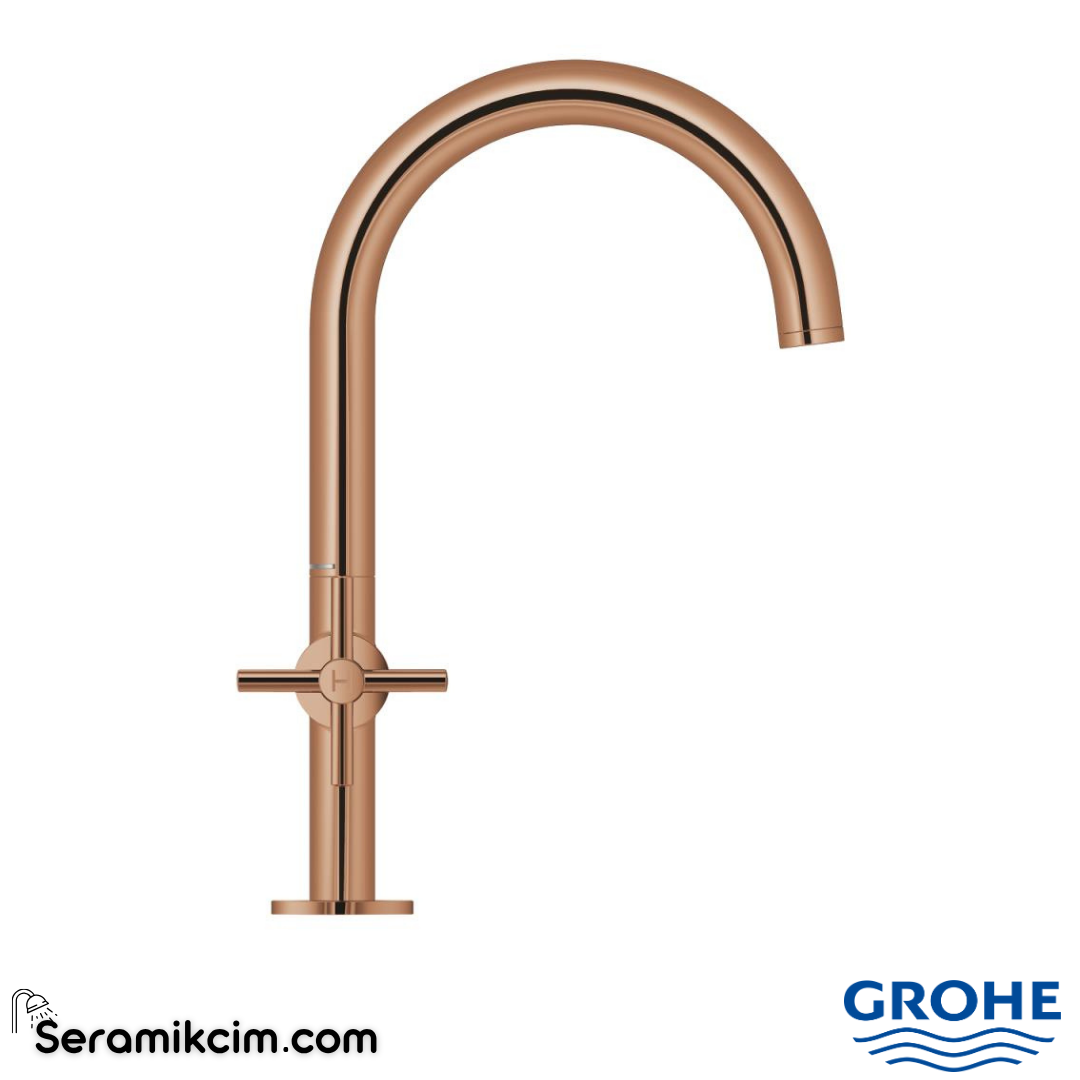 Grohe Atrio Yüksek Lavabo Bataryası (L-Boy), Parlak Bakır 21144DA0 - 21144DA0