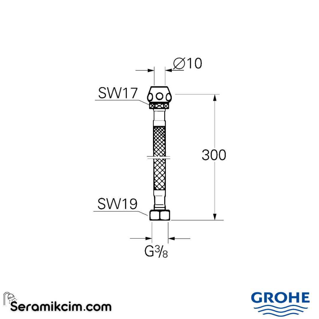 Grohe Bağlantı Hortumu 300mm 45120000