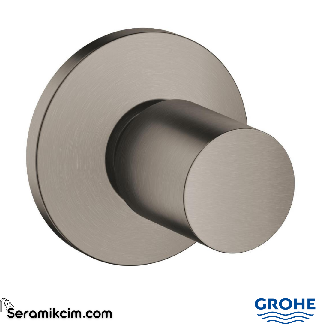 Grohe Bau Cosmopolitan Ankastre Stop Valf, Fırçalı Sert Grafit (Sıva Üstü Grubu) 19917AL0