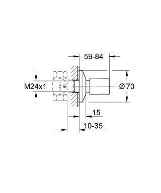 Grohe Bau Cosmopolitan Ankastre Stopvalf 19917000
