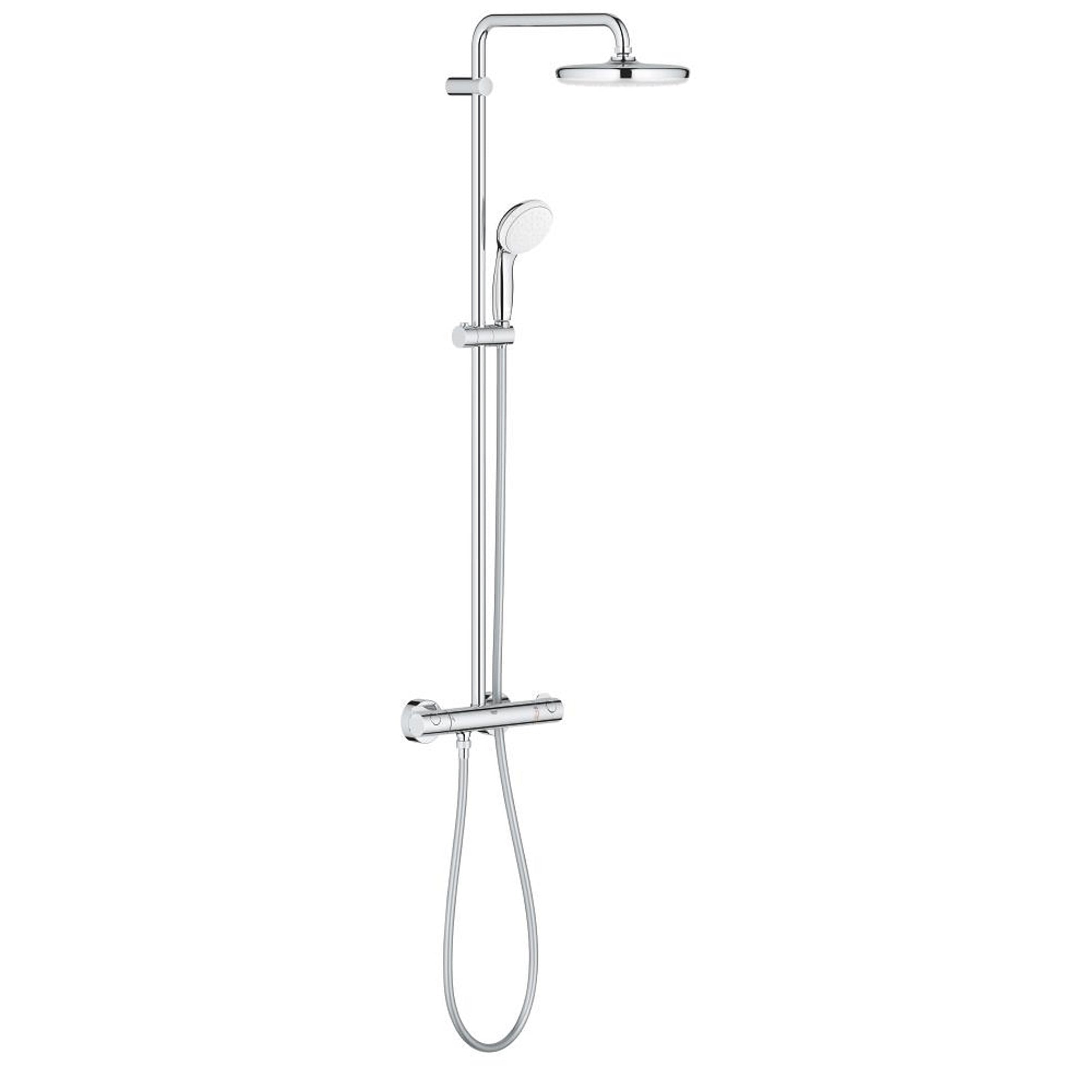 Grohe Bau System 210 Duvardan Termostatik Duş Sistemi Krom 26699000
