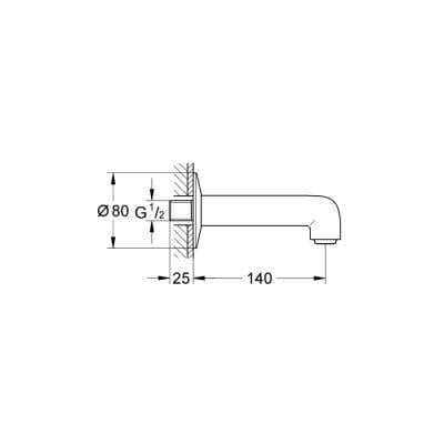 Grohe BauClassic Çıkış Ucu Krom 13258000 - 13258000