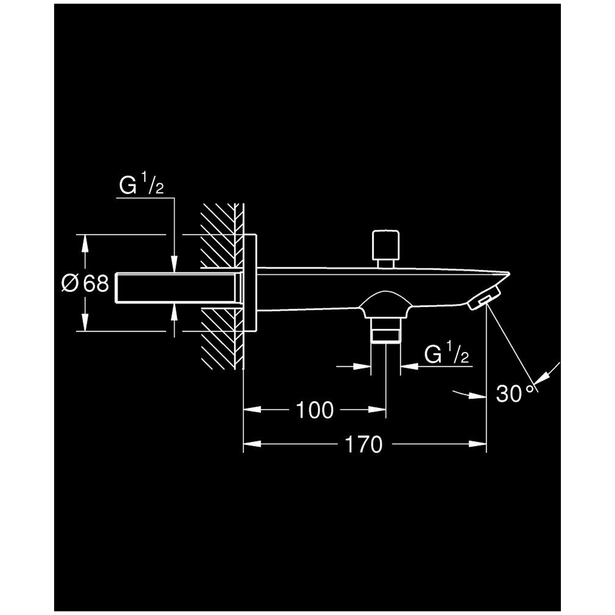 Grohe BauCosmopolitan Neutral Yön Değiştiricili Çıkış Ucu Krom 13425001